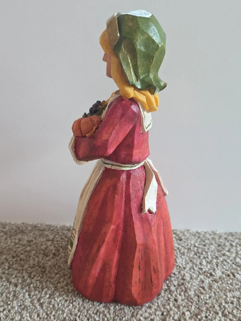 Vintage Set of 2 Pacific Rim Cubist THANKSGIVING Pilgrim Man Woman 11”